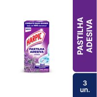 Pastilha Adesiva Sanitria Harpic 2 em 1 Lavanda com 3 unidades
