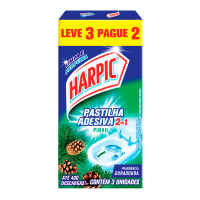 Pastilha Adesiva Sanitria Harpic Pinho Leve 3 Pague 2 Unidades