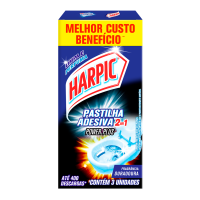 Pastilha Adesiva Sanitria Harpic 2 em 1 Lavanda 3 Unidades
