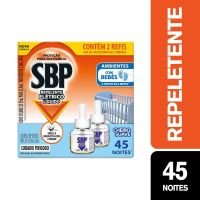 Repelente Eltrico Lquido SBP 45 Noites Cheiro Suave 2 Refis 35ml  com 50% Off Na 2 Unidade