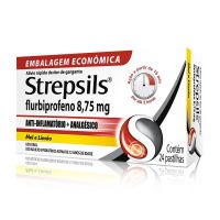 Pastilhas para garganta Strepsils Sabor Mel e Limo - Caixa 24 Pastilhas