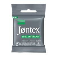 Preservativo Camisinha Jontex Extra Lubrificado - 3 Unidades