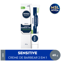 NIVEA MEN Creme de Barbear Sensitive 2 em 1 65g