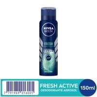 NIVEA Men Desodorante Antitranspirante  Aerosol Fresh Active 150ml