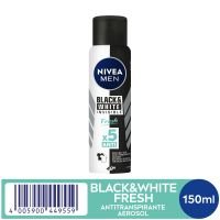 NIVEA Men Desodorante Antitranspirante Aerosol Invisible Black & White Fresh 150ml