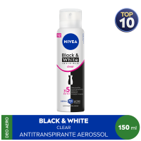 NIVEA Desodorante Antitranspirante Aerossol Invisible Black & White Clear 150ml
