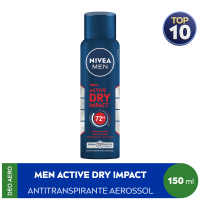 NIVEA MEN Desodorante Antitranspirante Aerossol Active Dry Impact 150ml