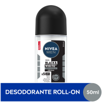 NIVEA MEN Desodorante Antitranspirante Roll On Invisible Black & White 50ml