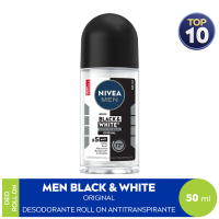 NIVEA MEN Desodorante Antitranspirante Roll On Invisible Black & White 50ml