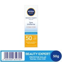 NIVEA SUN Protetor Solar Facial Beauty Expert Com Cor FPS 50 50g