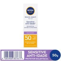 NIVEA SUN Protetor Solar Facial Beauty Expert Sensitive FPS 50 50g