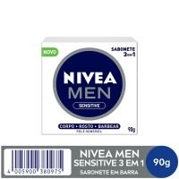 NIVEA Men Sabonete em Barra Sensitive 3 em 1 90g