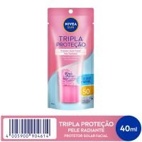 NIVEA SUN Protetor Solar Facial Tripla Proteo Loo Pele Radiante FPS50 40ml