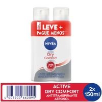 Pack Antitranspirante Aerossol 48h Nivea Dry Comfort Active 2 Unidades 150ml Cada