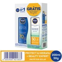 NIVEA SUN Kit Protetor Solar Protect & Hidrata FPS70 200ml + NIVEA SUN Facial Beauty Expert Pele Oleosa FPS50 50g