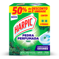 Pedra Sanitria Perfumado Harpic Pinho 26G Com 50% Off Na 2 Unidade