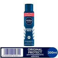 NIVEA MEN Desodorante Antitranspirante Aerossol Original Protect 200ml