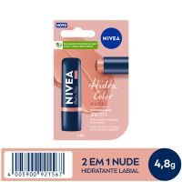 NIVEA Hidratante Labial Hidra Color 2 em 1 Nude 4,8g