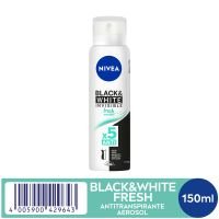 NIVEA Desodorante Antitranspirante Aerossol Invisible Black & White Fresh 150ml