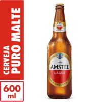 Cerveja Lager Puro Malte Amstel Garrafa 600ml