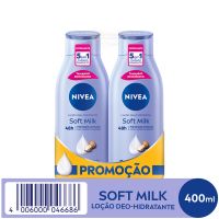 NIVEA Kit Loo Hidratante Desodorante Soft Milk 400ml