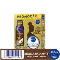 NIVEA Kit Beleza Radiante - Hidratante Desodorante Corporal Cuidado Intenso 200ml + Hidratante 7 em 1 100g