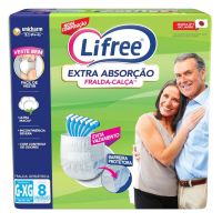 Fralda Cala Geriatrica Lifree Extra Absoro G/XG 8und