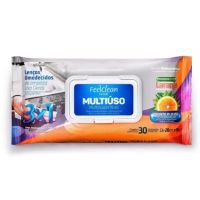 Leno Umedecido Feelclean Home Multiuso 30 unidades