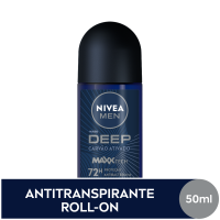 NIVEA MEN Antitranspirante Roll-on Deep MaxxTech Carvo Ativado 50ml
