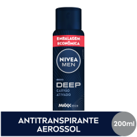NIVEA MEN Antitranspirante Aerossol Deep Carvo Ativado 200ml