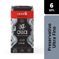 Preservativo Masculino Lubrificado Mxima Sensao Olla Caixa Leve 6 Pague 4 Unidades