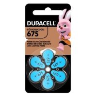 Pilha auditiva Duracell 675 com 6 unidades