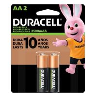 Pilha Recarregvel Duracell AA Pequena com 2 unidades