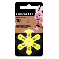 Pilha auditiva Duracell 10 com 6 unidades