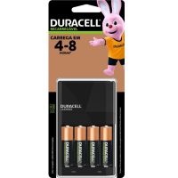 Carregador Duracell para Pilhas Recarregveis AA/AAA 1 unidade com 4 pilhas recarregveis AA
