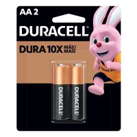 Pilha Alcalina AA Pequena Duracell com 2 unidades