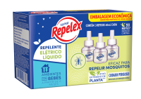 Repelex Triplo Refil LED 40ml cada e 90 noites de proteo