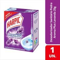 Harpic Limpador e Aromatizador Sanitrio Pedra Perfumada Aroma Plus Lavanda 25g