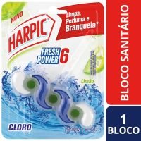 Bloco Sanitrio Harpic Fresh Power 6 Com Cloro 35G
