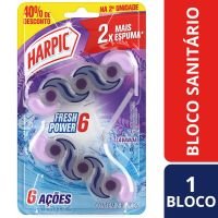 Bloco Sanitrio Harpic Fresh Power 6 Lavanda 35G Com 40% Off Na 2 Unidade