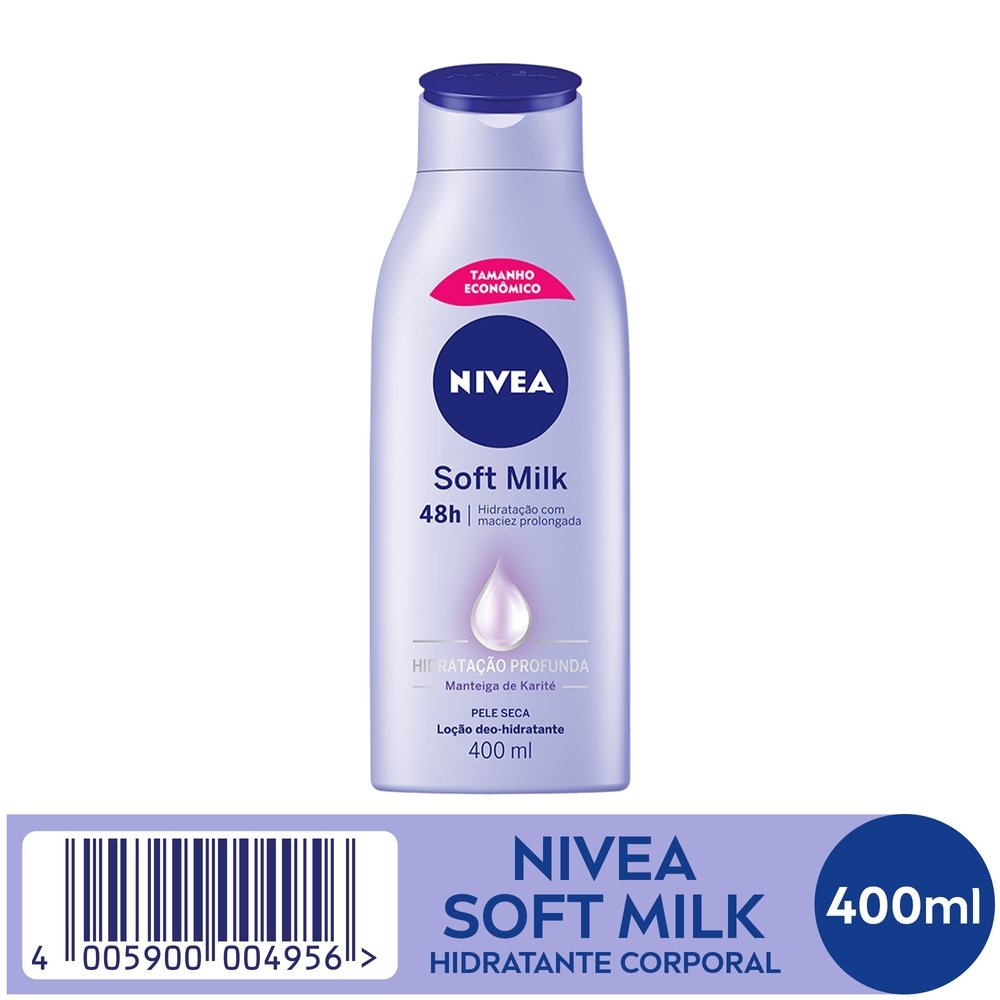 NIVEA Loção Hidratante Soft Milk 400ml - reppos